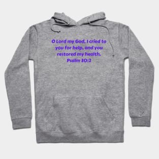 Bible Verse Psalm 30:2 Hoodie